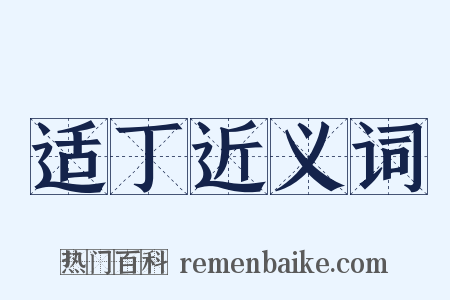适丁近义词是什么意思的图片